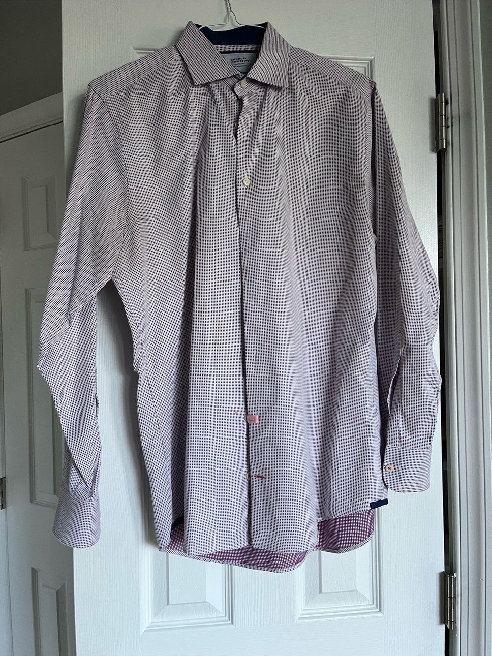 Charles Tyrwhitt Light Purple Microcheck Dress Shirt